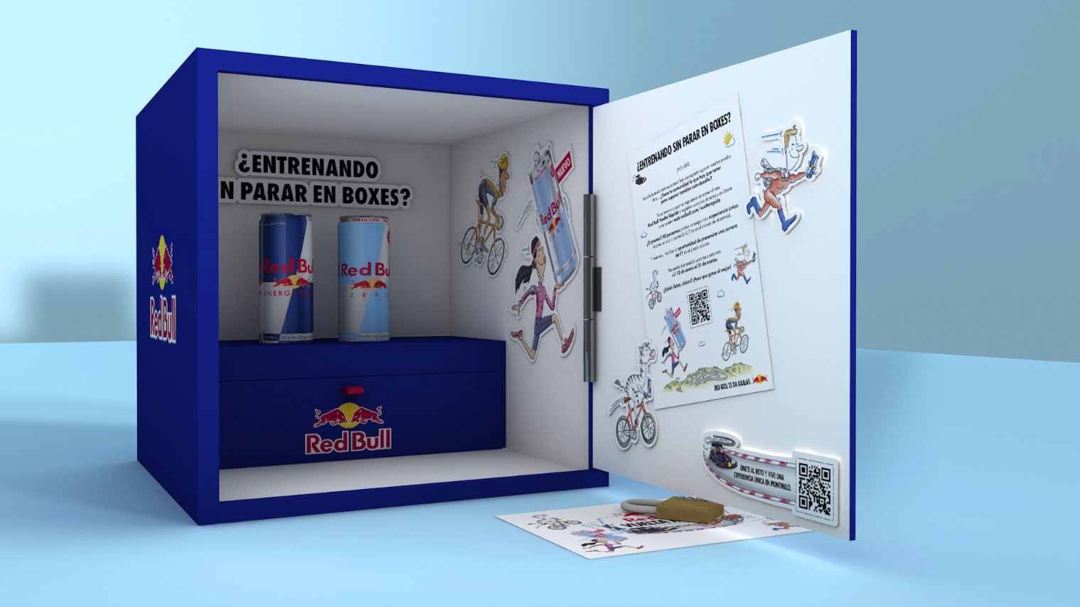 Caja vuelta rápida redbull