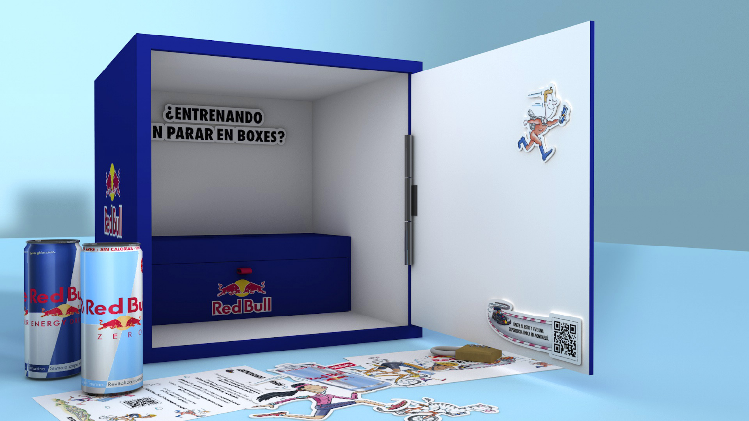 Caja vuelta rápida redbull